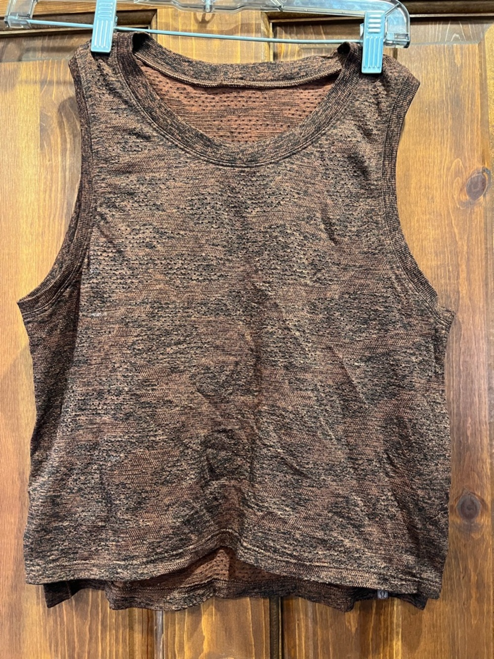 lululemon athletica dark red Marled Sleeveless Crop Tank